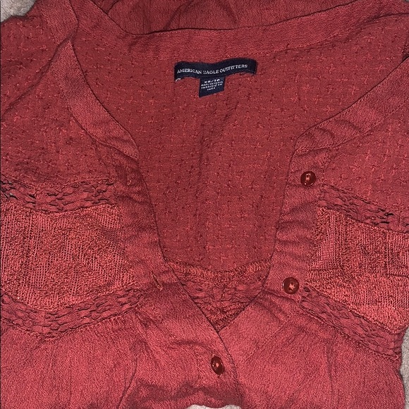 American Eagle Flowy Button Down Tank - Picture 2 of 2